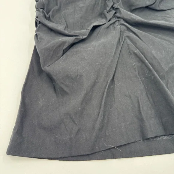 Anthropologie Black Strapless Dress Ruched Bodycon Mini Dress Size L - Picture 9 of 16